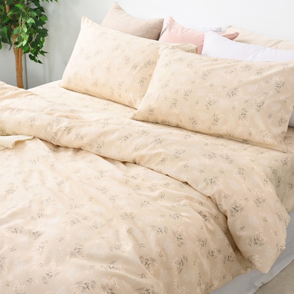 【DUYAN 竹漾】萊賽爾纖維雙人加大四件式鋪棉兩用被床包組 / 心願繡花 台灣製