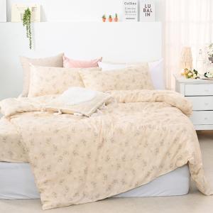 【DUYAN 竹漾】萊賽爾纖維雙人加大四件式鋪棉兩用被床包組 / 心願繡花 台灣製