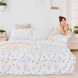 【DUYAN 竹漾】萊賽爾纖維單人二件組＋雙人鋪棉兩用被 / 鈴花白露 台灣製