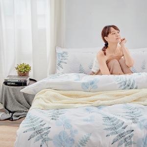 【DUYAN 竹漾】萊賽爾纖維單人二件組＋雙人鋪棉兩用被 / 荷塘月色 台灣製