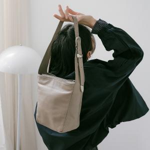 Supportingrole 簡約百搭輕量兩用真皮手提肩背腋下托特包 質感灰