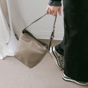 Supportingrole 簡約百搭輕量兩用真皮手提肩背腋下托特包 質感灰