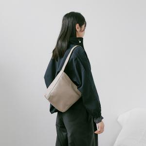 Supportingrole 簡約百搭輕量兩用真皮手提肩背腋下托特包 質感灰