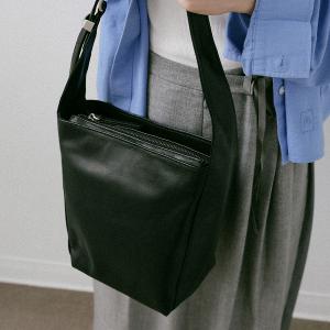 Supportingrole 簡約百搭輕量兩用真皮手提肩背腋下托特包 黑