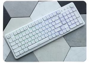 irocks K107R RGB 熱插拔三模矮軸無線機械鍵盤 白色