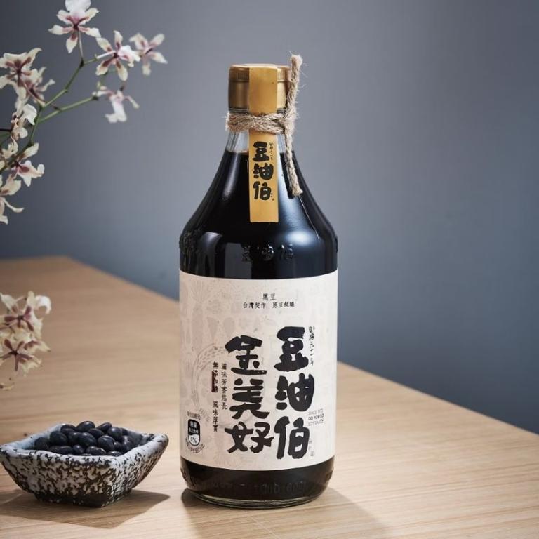 豆油伯 金美好無添加糖釀造醬油500ml (純黑豆醬油)