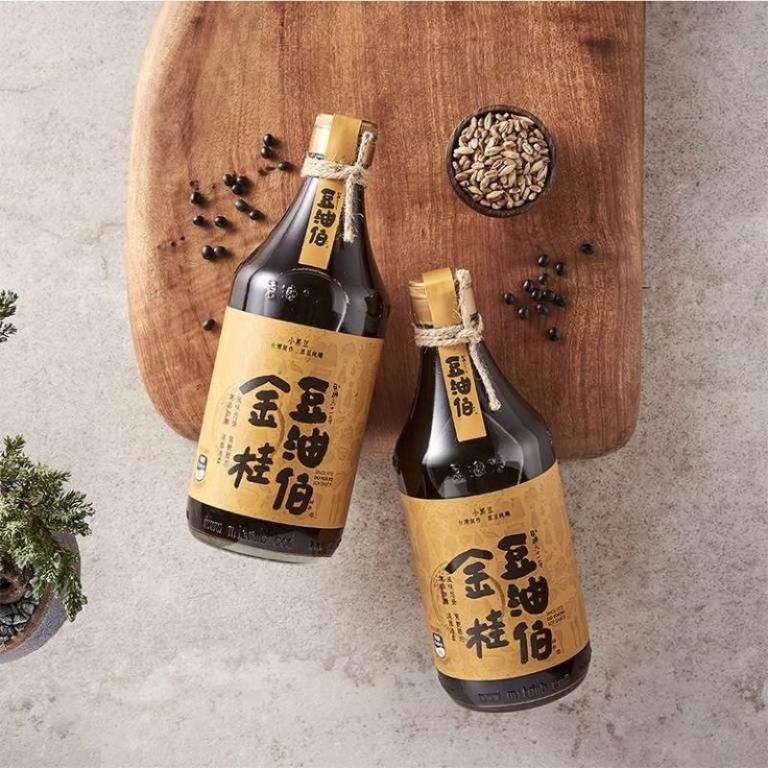 豆油伯 金桂釀造醬油500ml (無添加糖黑豆醬油)