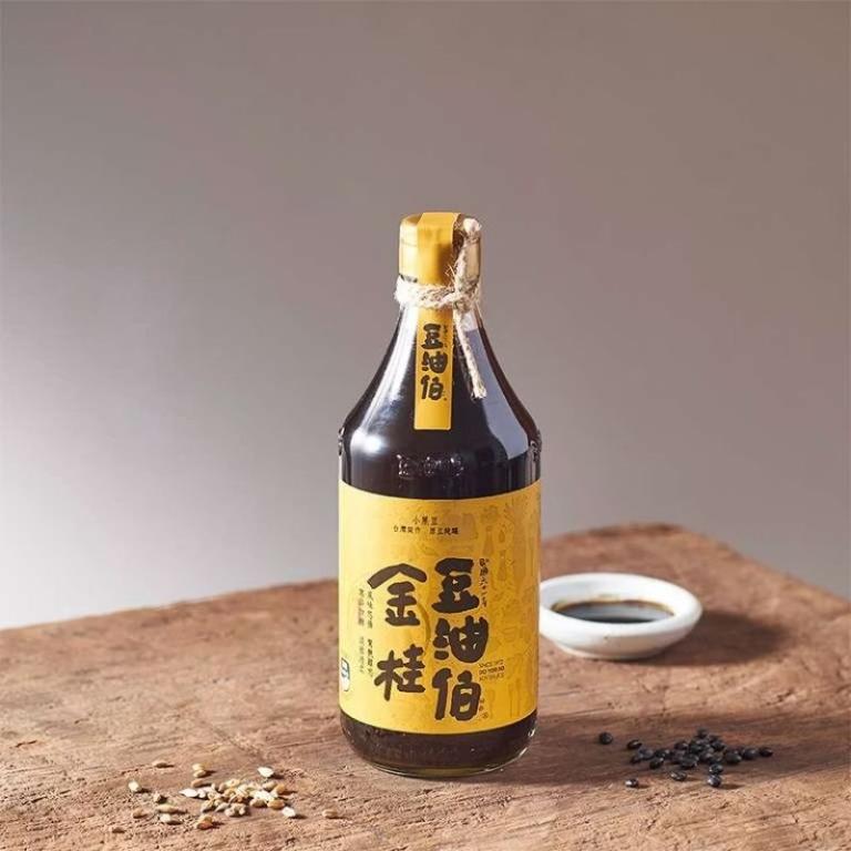 豆油伯 金桂釀造醬油500ml (無添加糖黑豆醬油)