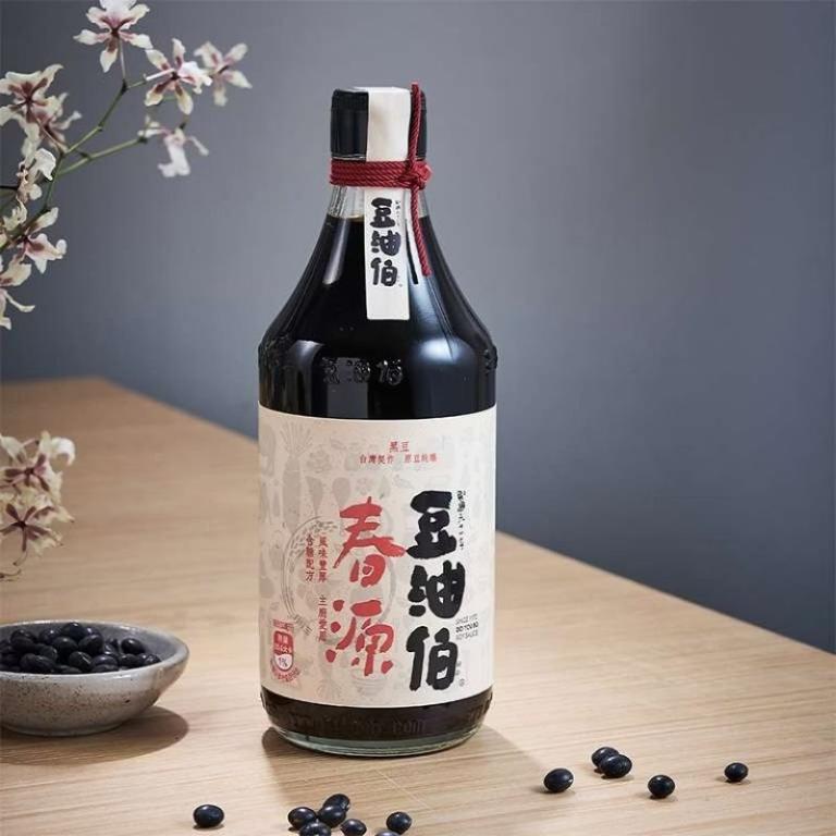 豆油伯 春源釀造醬油500ml (純黑豆醬油)