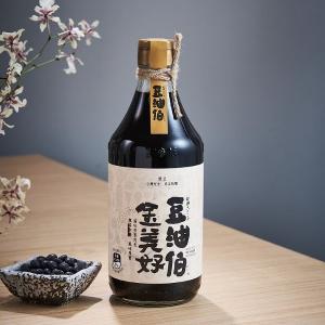 豆油伯 金美好無添加糖釀造醬油500ml (純黑豆醬油)