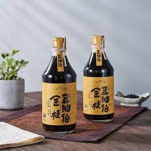 豆油伯 金桂釀造醬油500ml (無添加糖黑豆醬油)