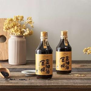 豆油伯 金桂釀造醬油500ml (無添加糖黑豆醬油)
