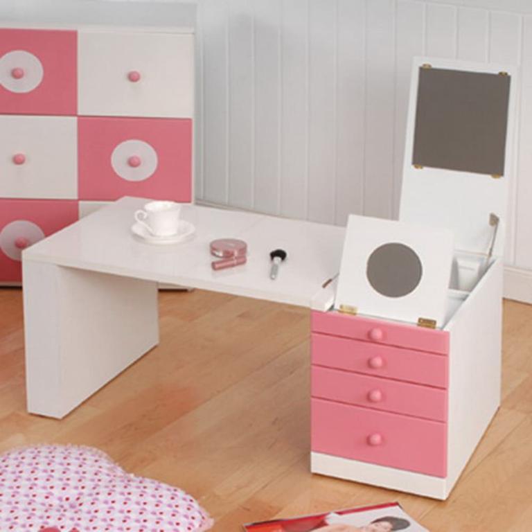 第二代折疊和室掀鏡化妝書桌