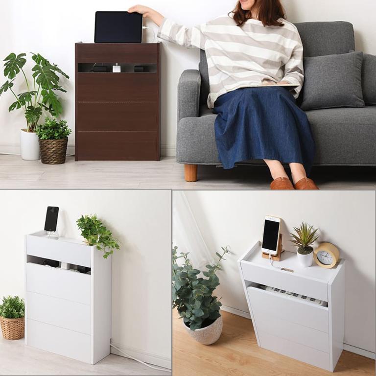 網通幫手充電架路由器收納邊櫃