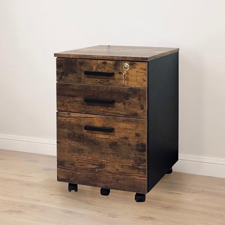 多崎韓系本質簡潔OA活動櫃邊櫃三抽櫃(台灣生產)