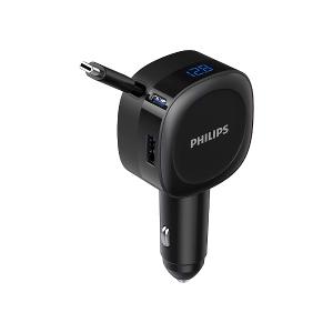 PHILIPS 飛利浦 60W伸縮線車載充電器