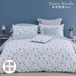 【Tonia Nicole 東妮寢飾】月影花畔100%精梳棉兩用被床包組(雙人)