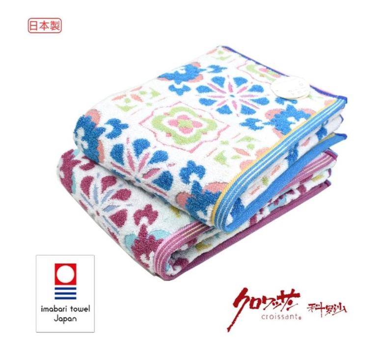 今治無撚花磚浴巾 60x120公分