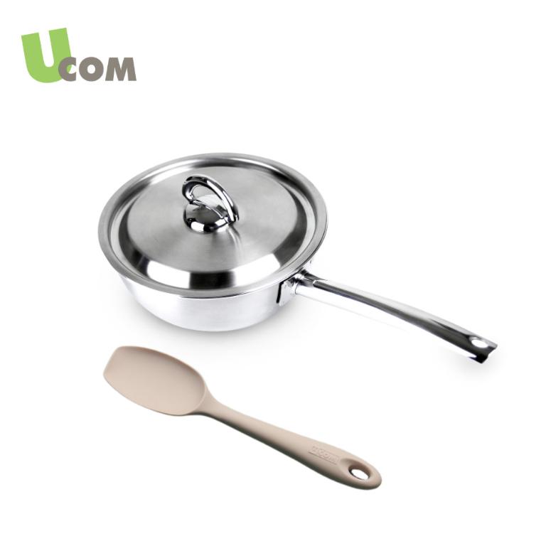 UCOM 都會萬用鍋單柄20cm+攪拌平匙混色小 #UC-DP2008+UC-J205