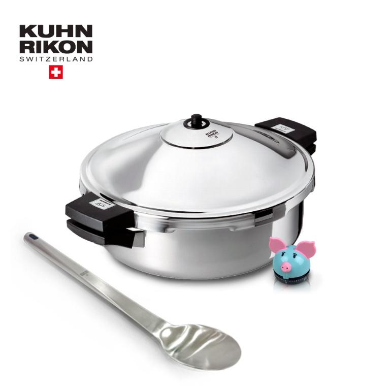 KUHN RIKON瑞士壓力鍋5L贈精選攪拌杓+計時器 #30330+KR2185316+FTM038