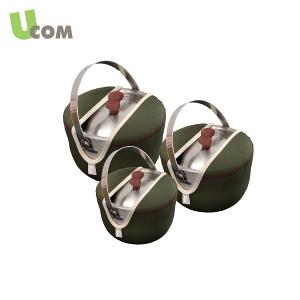 叢林綠系列蝴蝶結防溢提鍋附提袋22+19+14cm #UC-2214JG316+UC-1912JG316+UC-1409JG316