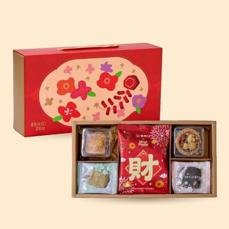 春節預購【喜憨兒】春聚(B)爆米花禮盒｜鳳梨酥 手工餅乾