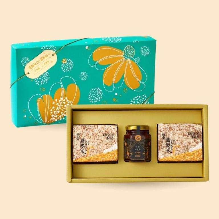 春節預購【喜憨兒】心悅雙享B年節禮盒∣蕎麥米∣干貝醬