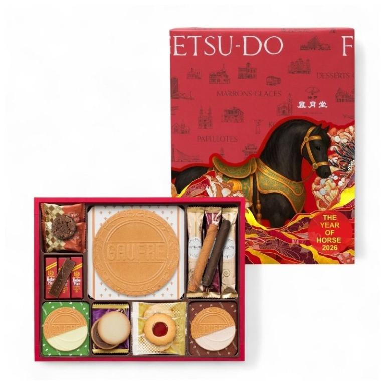 神戶風月堂 馬年限定緋紅禮盒(28入)