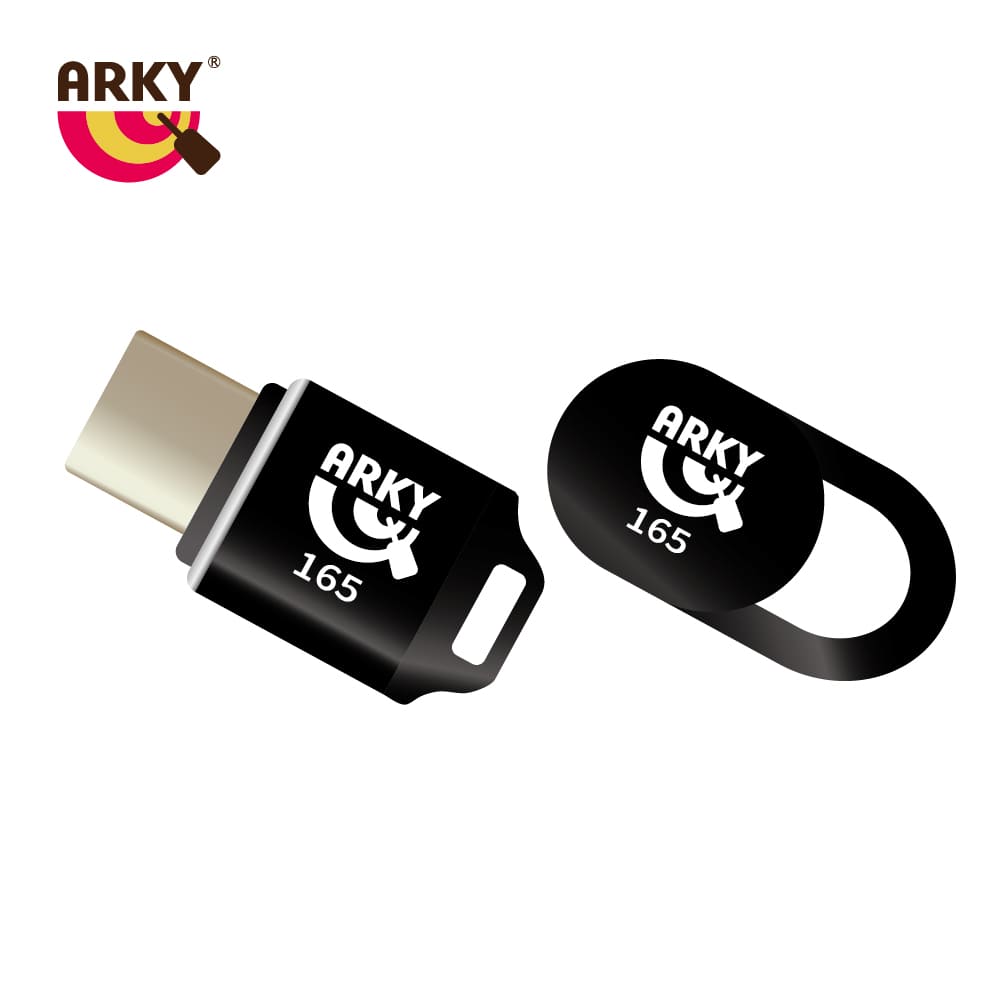 ARKY 165 防詐騙提醒套組 視訊鏡頭防駭器(5入) + USB-C 麥克風防駭器