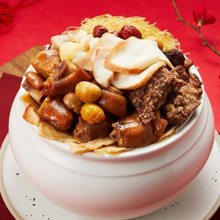 【星廚饌】年菜7件組(富貴鴨+佛跳牆+糯米糕+烏骨雞湯+豬腳+嫩排+鹹豬肉)