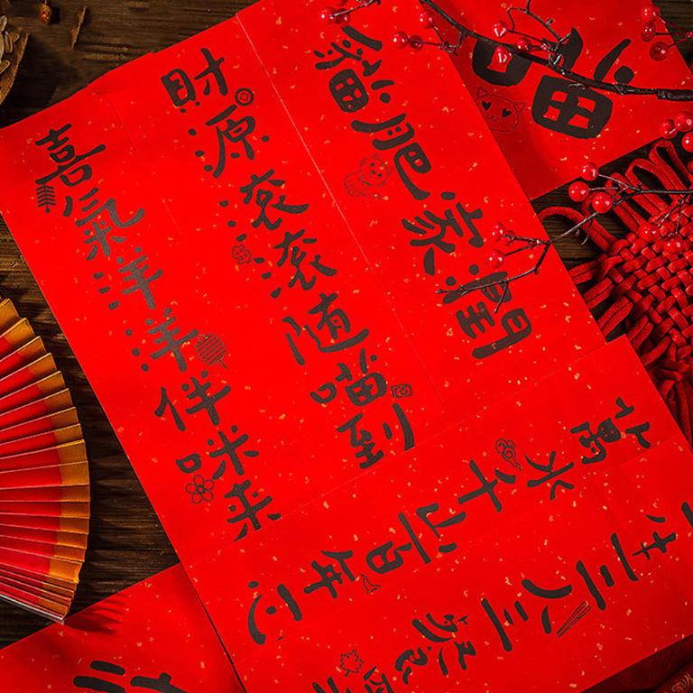 春節創意家用大門裝飾春聯_貓肥家潤