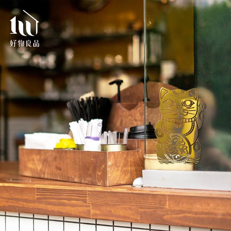 開運招財燙金Lucky Neko靜電貼紙-大/小款(下單送酷卡)