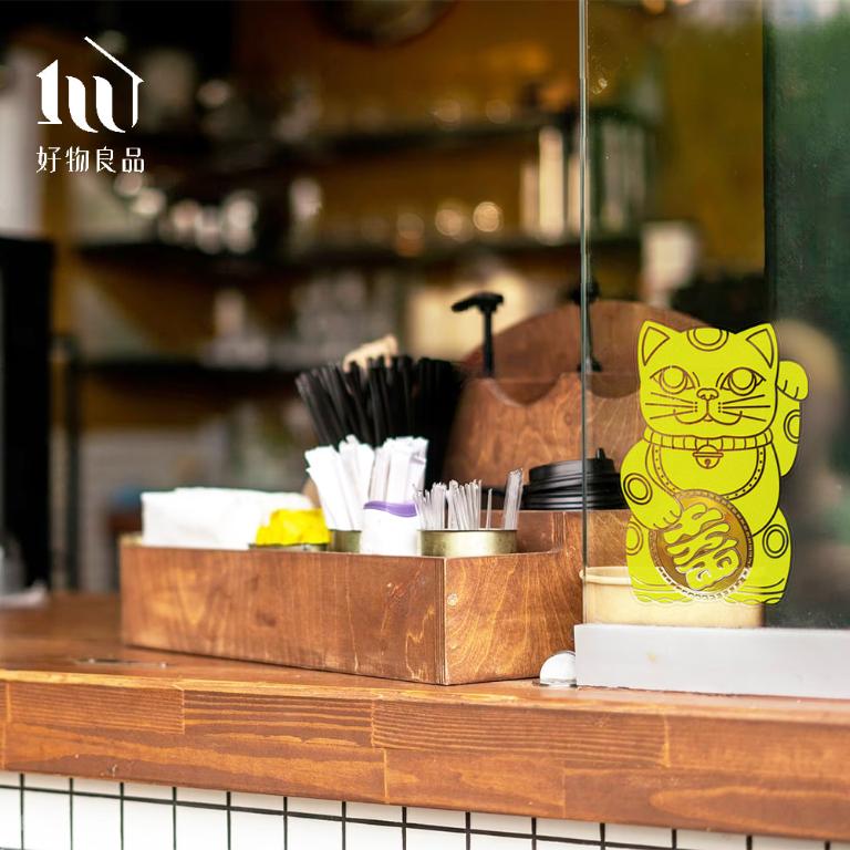 開運招財繽紛Lucky Neko靜電貼紙-大/小款(下單送酷卡)