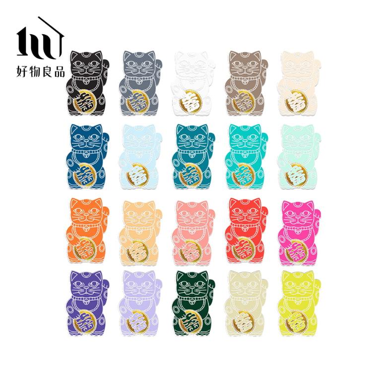 開運招財繽紛Lucky Neko靜電貼紙-大/小款(下單送酷卡)