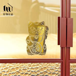 開運招財燙金Lucky Neko靜電貼紙-大/小款(下單送酷卡)