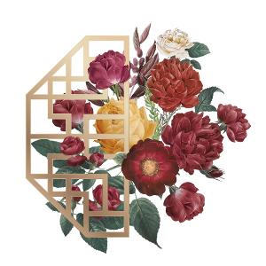 牡丹款《左半窗花》新春過年節慶玻璃門窗靜電窗貼