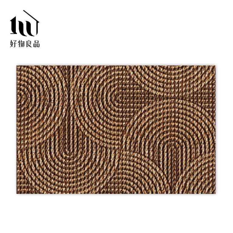 藝術系列《幾何編織》獨家設計大尺寸可剪裁玄關大門絲圈刮泥墊