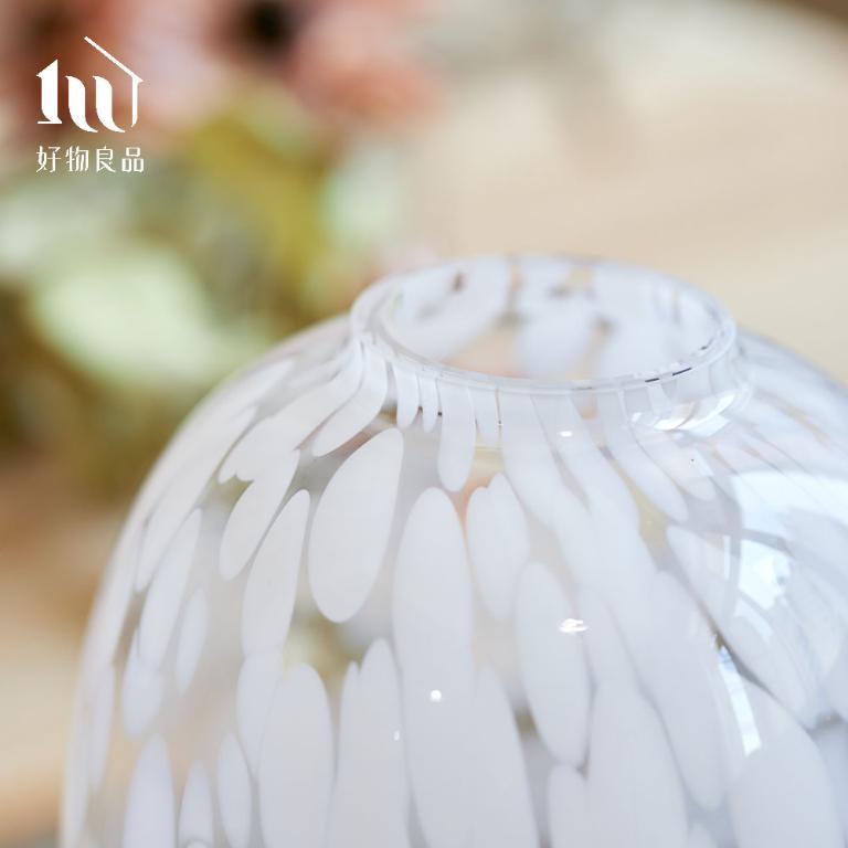 手工製作白玉石紋藝術光影花瓶