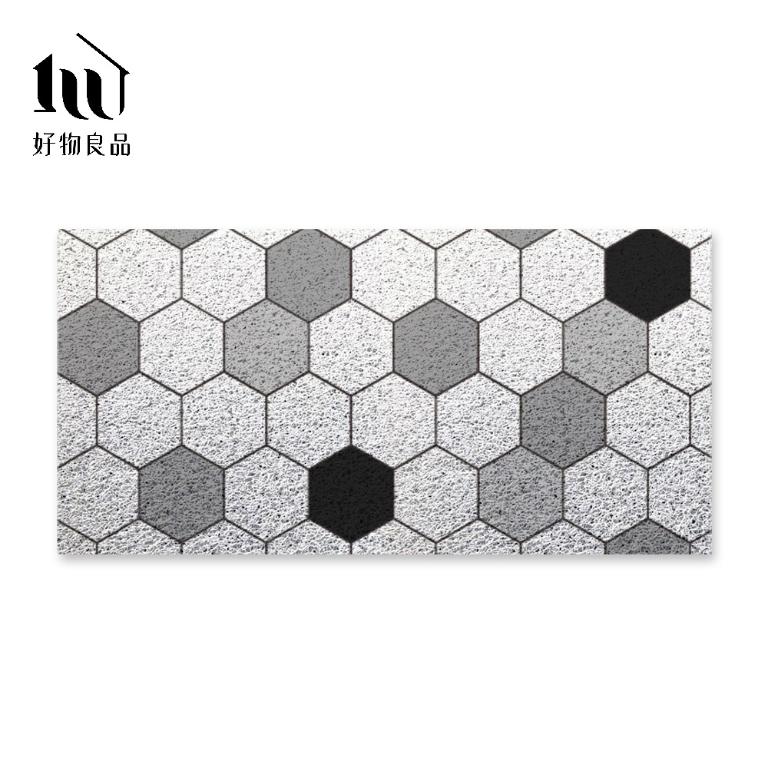 藝術系列《六角蜂巢》北歐宜家風大尺寸可剪裁玄關大門絲圈刮泥墊