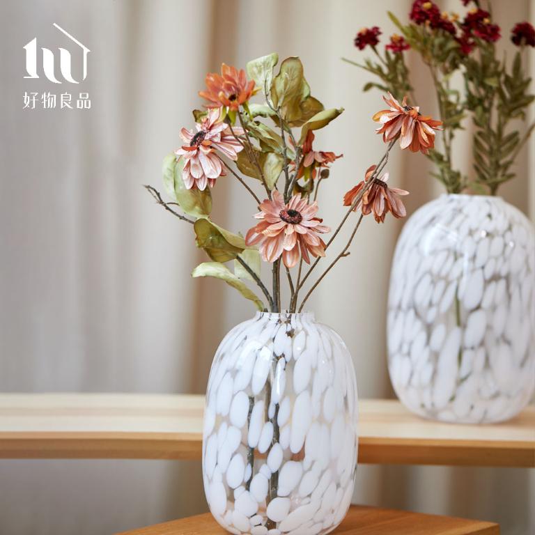 手工製作白玉石紋藝術光影花瓶