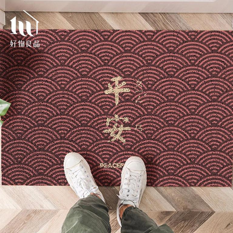 《永保安康》長形款新日系風加大超長可剪裁玄關大門絲圈刮泥墊