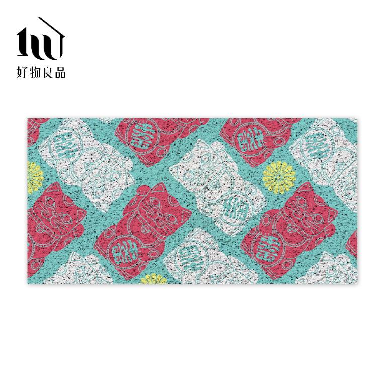 快樂祈福系列《任性取財》獨家設計大尺寸可剪裁玄關大門絲圈刮泥墊