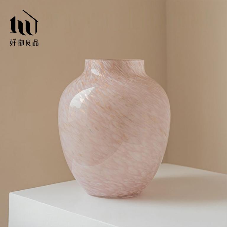 高質感繽紛手工藝術紋理漸變染色玻璃花瓶