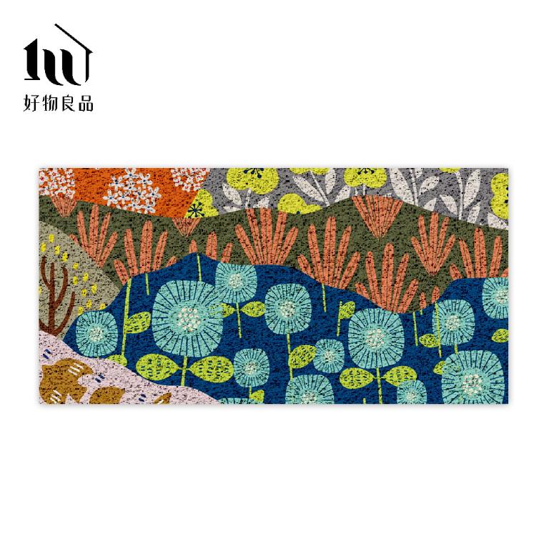 花卉系列《鄉村田園》獨家設計大尺寸可剪裁玄關大門絲圈刮泥墊
