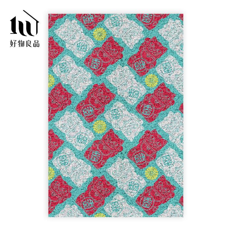 快樂祈福系列《任性取財》獨家設計大尺寸可剪裁玄關大門絲圈刮泥墊