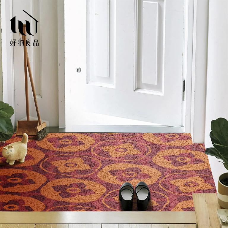 快樂系列《好柿花生》獨家設計過年新春開運加大超長可剪裁玄關大門絲圈刮泥墊