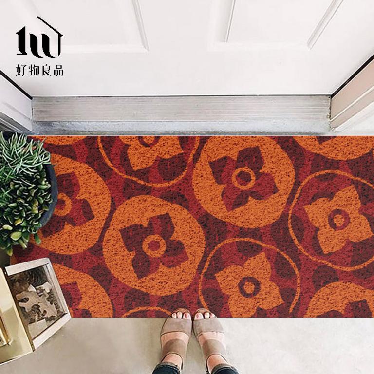 快樂系列《好柿花生》獨家設計過年新春開運加大超長可剪裁玄關大門絲圈刮泥墊