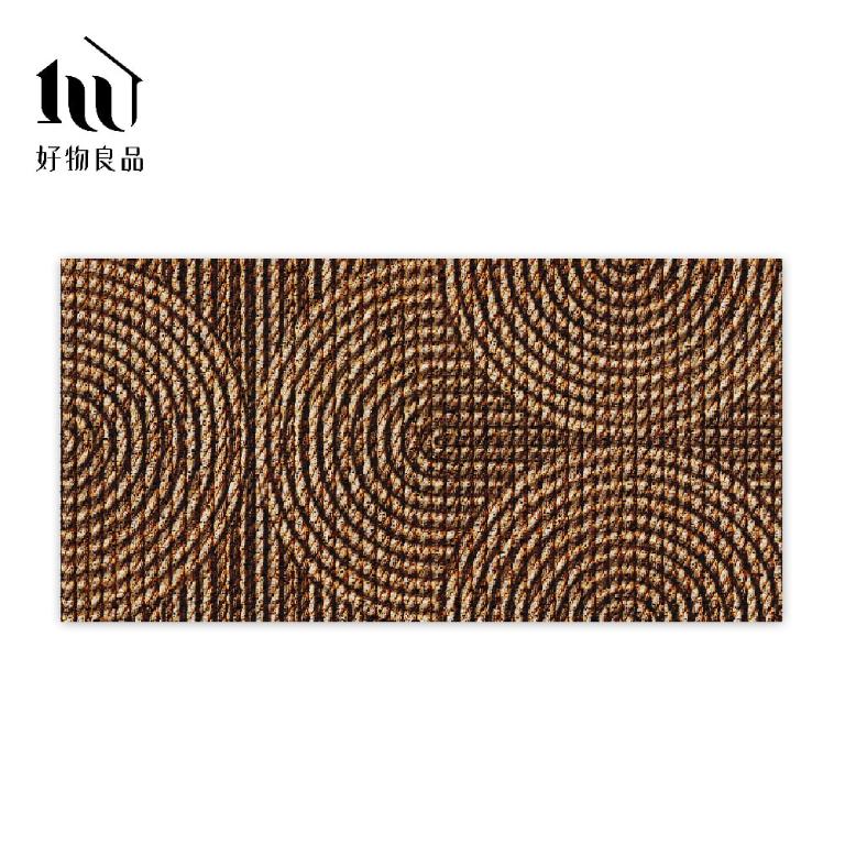 藝術系列《幾何編織》獨家設計大尺寸可剪裁玄關大門絲圈刮泥墊