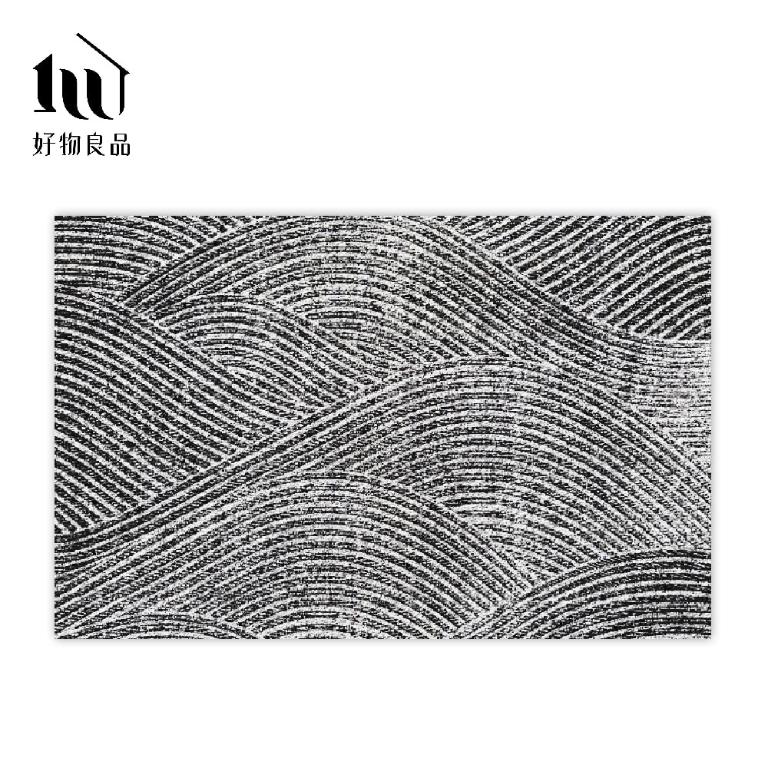 藝術系列《枯山水》獨家設計大尺寸可剪裁玄關大門絲圈刮泥墊