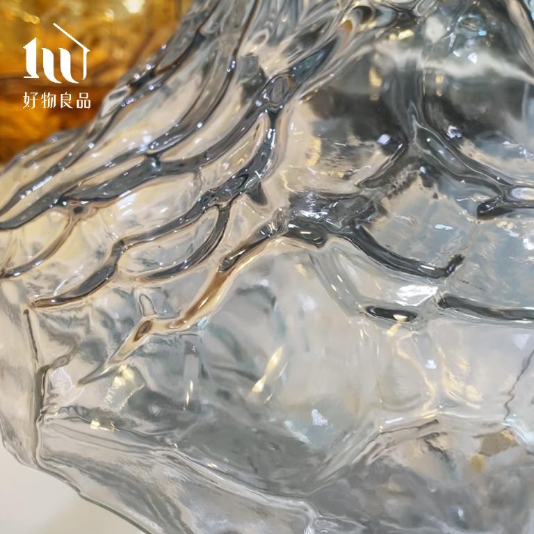 北歐透明感不規則岩石裝飾藝術花瓶